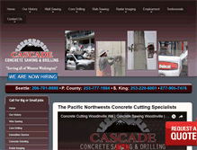 Tablet Screenshot of cascadeconcretesawing.com